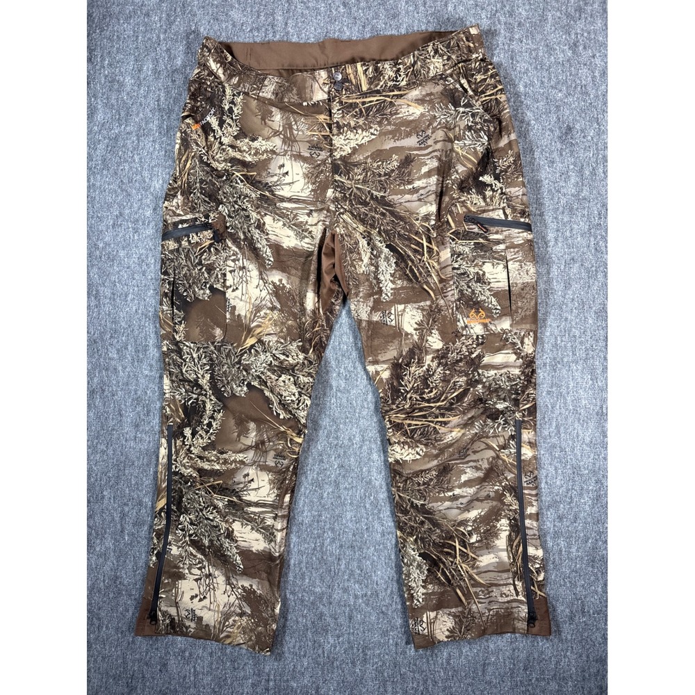 Realtree Max-1 XT Camo Hunting‎ Pants Mens Scent-Factor Zippered Cargo Pants XXL